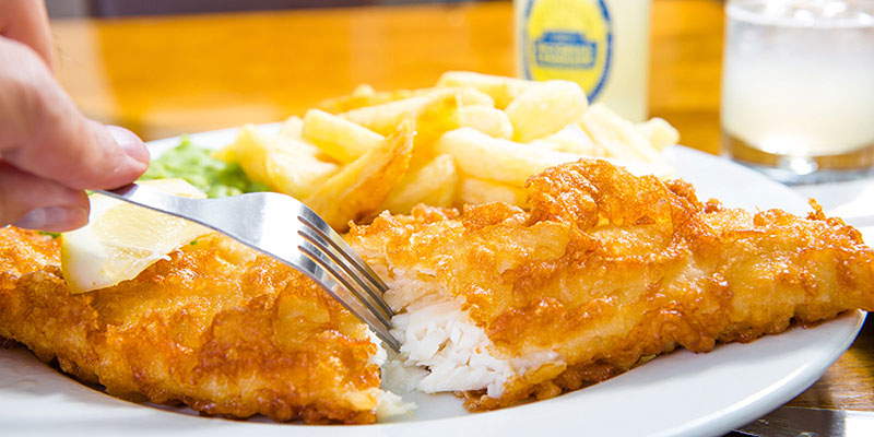 Fish and Chips at Headlands Restaurant