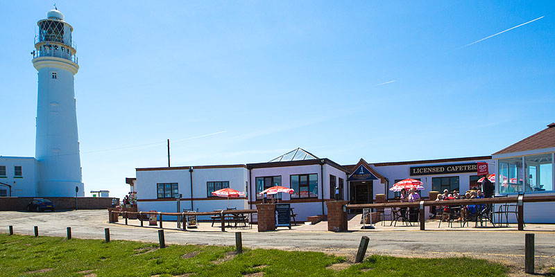 Lighthouse next to Headlands Restaurant